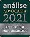 Ranking análise advocacia 2021 escritorio mais admirado